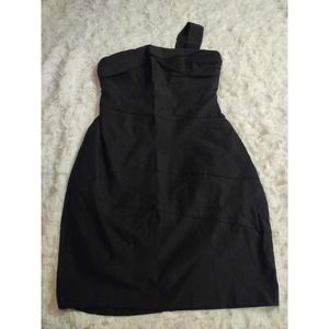 Ruby Rox Dress Size 7 Black Sleeveless 1 Side Shoulder Strap